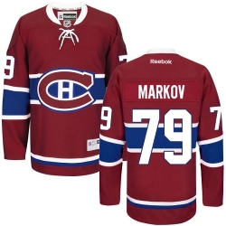 Andrei Markov Reebok Montreal Canadiens Authentic Red Home NHL Jersey