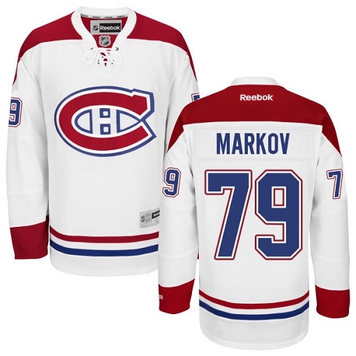 Andrei Markov Reebok Montreal Canadiens Authentic White Away NHL Jersey