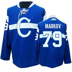 Andrei Markov Reebok Montreal Canadiens Authentic Blue Third NHL Jersey