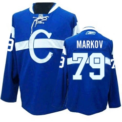 Andrei Markov Reebok Montreal Canadiens Premier Blue Third NHL Jersey