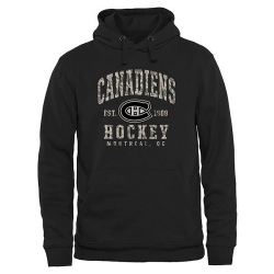 NHL Montreal Canadiens Black Camo Stack Pullover Hoodie