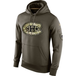 NHL Montreal Canadiens Nike Olive Salute To Service KO Performance Hoodie