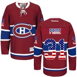 Carey Price Reebok Montreal Canadiens Premier Red USA Flag Fashion NHL Jersey