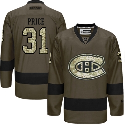Carey Price Reebok Montreal Canadiens Authentic Green Salute to Service NHL Jersey