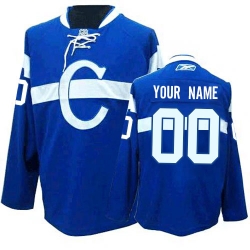 Youth Reebok Montreal Canadiens Customized Premier Blue Third NHL Jersey