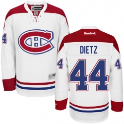 Darren Dietz Youth Reebok Montreal Canadiens Premier White Away Jersey