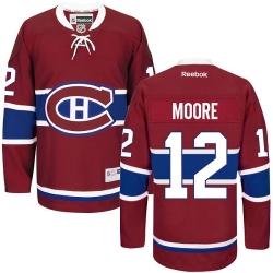 Dickie Moore Reebok Montreal Canadiens Authentic Red Home NHL Jersey