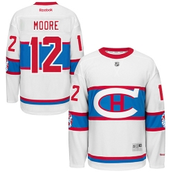 Dickie Moore Reebok Montreal Canadiens Premier White 2016 Winter Classic NHL Jersey