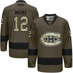 Dickie Moore Reebok Montreal Canadiens Authentic Green Salute to Service NHL Jersey