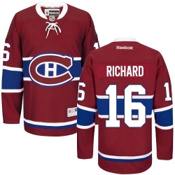 Henri Richard Reebok Montreal Canadiens Authentic Red Home NHL Jersey
