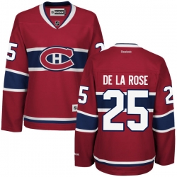 Jacob De La Rose Women's Reebok Montreal Canadiens Authentic Red Home Jersey