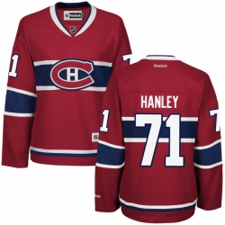 Joel Hanley Women's Reebok Montreal Canadiens Premier Red Home Jersey