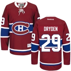 Ken Dryden Reebok Montreal Canadiens Authentic Red Home NHL Jersey