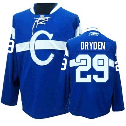 Ken Dryden Reebok Montreal Canadiens Authentic Blue Third NHL Jersey