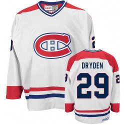 Ken Dryden CCM Montreal Canadiens Authentic White CH Throwback NHL Jersey