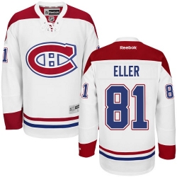Lars Eller Reebok Montreal Canadiens Premier White Away NHL Jersey