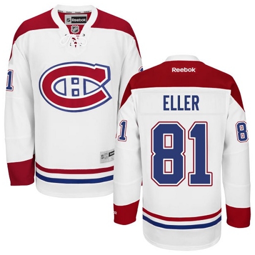 Lars Eller Reebok Montreal Canadiens Premier White Away NHL Jersey