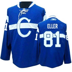 Lars Eller Reebok Montreal Canadiens Authentic Blue Third NHL Jersey