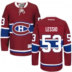 Lucas Lessio Reebok Montreal Canadiens Premier Red Home Jersey