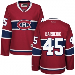 Mark Barberio Women's Reebok Montreal Canadiens Premier Red Home Jersey