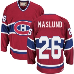 Mats Naslund CCM Montreal Canadiens Authentic Red CH Throwback NHL Jersey
