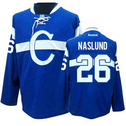 Mats Naslund Reebok Montreal Canadiens Authentic Blue Third NHL Jersey