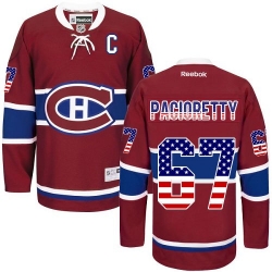 Max Pacioretty Reebok Montreal Canadiens Premier Red USA Flag Fashion NHL Jersey
