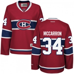 Michael McCarron Women's Reebok Montreal Canadiens Premier Red Home Jersey