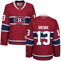 Mike Brown Women's Reebok Montreal Canadiens Premier Red Home Jersey