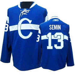 Alexander Semin Reebok Montreal Canadiens Premier Blue Third NHL Jersey