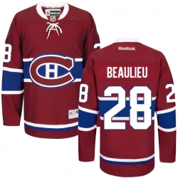 Nathan Beaulieu Reebok Montreal Canadiens Premier Red Home Jersey