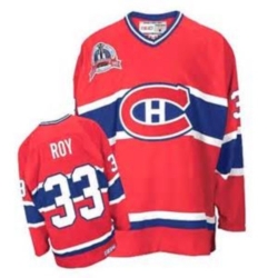 Patrick Roy Youth CCM Montreal Canadiens Authentic Red Throwback NHL Jersey