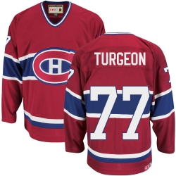 Pierre Turgeon CCM Montreal Canadiens Premier Red Throwback NHL Jersey