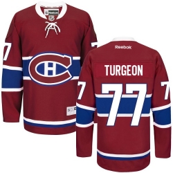 Pierre Turgeon Reebok Montreal Canadiens Authentic Red Home NHL Jersey