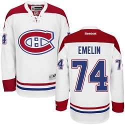 Alexei Emelin Reebok Montreal Canadiens Authentic White Away NHL Jersey