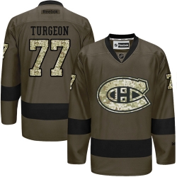 Pierre Turgeon Reebok Montreal Canadiens Authentic Green Salute to Service NHL Jersey