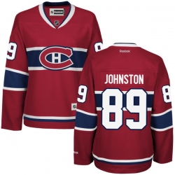Ryan Johnston Women's Reebok Montreal Canadiens Premier Red Home Jersey