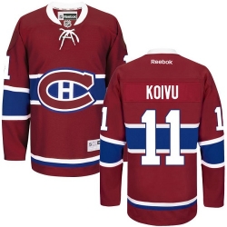 Saku Koivu Reebok Montreal Canadiens Authentic Red Home NHL Jersey