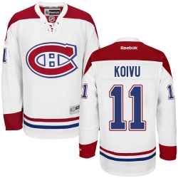 Saku Koivu Reebok Montreal Canadiens Premier White Away NHL Jersey