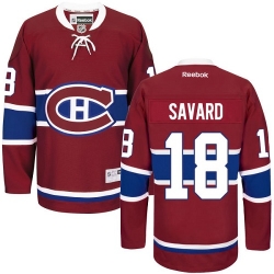 Serge Savard Reebok Montreal Canadiens Premier Red Home NHL Jersey