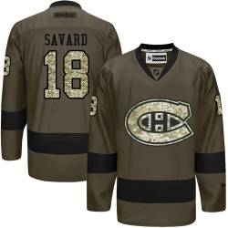 Serge Savard Reebok Montreal Canadiens Premier Green Salute to Service NHL Jersey