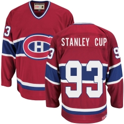 Stanley Cup CCM Montreal Canadiens Premier Red Throwback NHL Jersey
