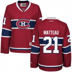 Stefan Matteau Women's Reebok Montreal Canadiens Authentic Red Home Jersey