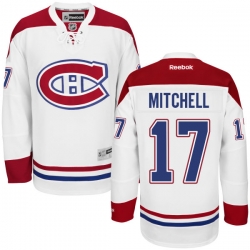 Torrey Mitchell Reebok Montreal Canadiens Authentic White Away Jersey