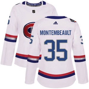 Sam Montembeault Women's Adidas Montreal Canadiens Authentic White 2017 100 Classic Jersey