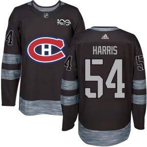 Jordan Harris Men's Montreal Canadiens Authentic Black 1917-2017 100th Anniversary Jersey