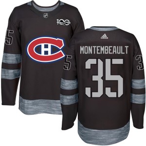 Sam Montembeault Men's Montreal Canadiens Authentic Black 1917-2017 100th Anniversary Jersey