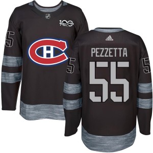 Michael Pezzetta Men's Montreal Canadiens Authentic Black 1917-2017 100th Anniversary Jersey