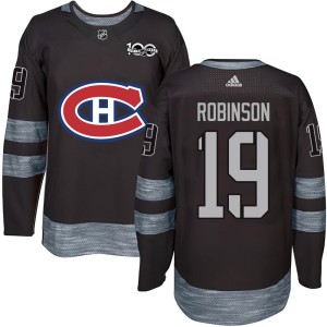 Larry Robinson Men's Montreal Canadiens Authentic Black 1917-2017 100th Anniversary Jersey