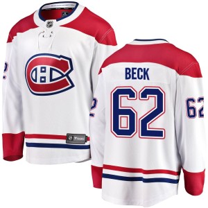 Owen Beck Men's Fanatics Branded Montreal Canadiens Breakaway White Away Jersey